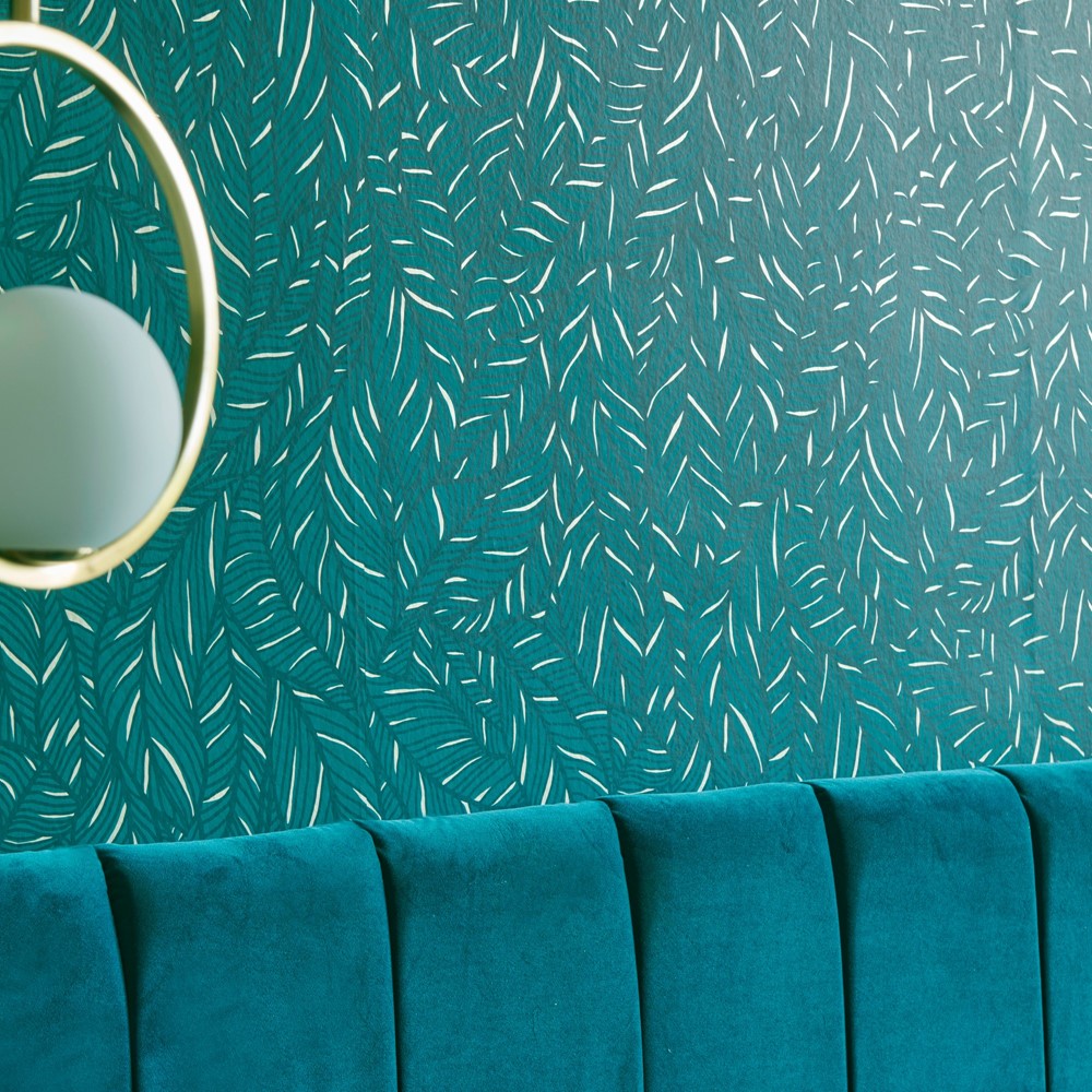 Selva Wallpaper W0144 02 by Clarke and Clarke in Emerald Green